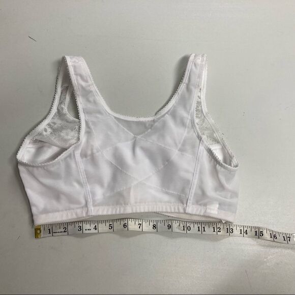 EXQUISITE FORM, White Bra, Size 36D, Style 565,Five hook&eye front hook closure - Picture 10 of 10